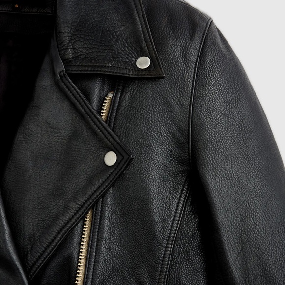 Quince 100% Leather Oversized Biker Jacket - XS - Picture 6 of 9